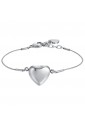 Bracciale Luca Barra Acciaio Anallergico Cuore Pieno BK2410