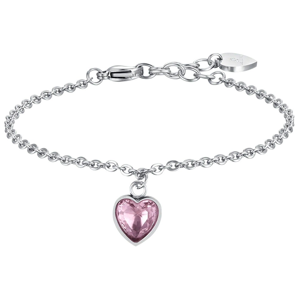 PF BK 11 D   Bracciale cordino con cuore e diamanti bianchi   Marco Gerbella
