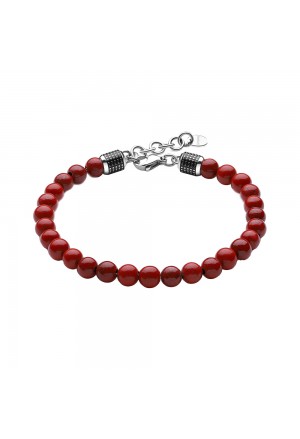 Bracciale Brosway Bullet Acciaio Pietre Diaspro Rosso BUL43