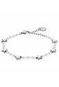 Bracciale Luca Barra Acciaio Anallergico Perle Bianche Stelle BK2446