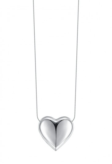 Collana Lunga Luca Barra Acciaio Anallergico Cuore Pieno CK1810