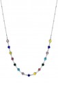 Collana Luca Barra Acciaio Anallergico Cristalli Multicolor CK1853