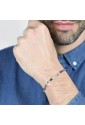 Bracciale Luca Barra Acciaio Anallergico Pietre Blu Elementi Gold BA1506