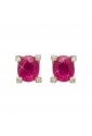 Orecchini Rubino Diamante Naturale Oro Bianco 18kt Mario Porzio MP74-30RB-OFHV