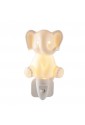 Elefante Hervit Porcellana Bianca Lampada Led Luce Notturna 28077