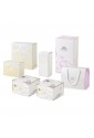 Portacandela Hervit Cristallo Sfaccettato Candela Rosa Bianca 28684