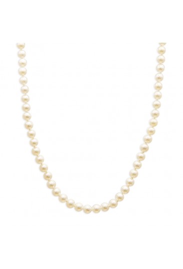 Collana Girocollo Perle Akoya Recarlo Chiusura Cuore Oro Bianco 18kt Regalo Sposa N35FCH01/AM55.6-42