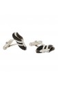 Gemelli Argento 925 Scarpini Da Calcio Smalto Nero Bianco Fatto A Mano Made In Italy Fantasia Monile O7ML5FM