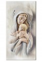 Quadro Sacro Madonna Con Bambino Argento 925 Misura 30x60 Acca QS.625 M