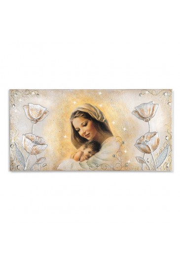 Quadro Sacro Legno Argento Misura 31x61 Regalo Acca QS.532 M