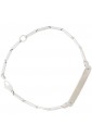 Bracciale Neonato Piastrina Centrale Oro Bianco 18KT Regalo Nascita Fantasia Monile F0LJ7FM