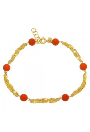 Bracciale Oro Giallo 18KT Charms Corno Rosso Angelo Madonna Miracolosa Croce Quadrifoglio Cuore Fantasia Monile FBWXKFM