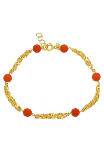 Bracciale Oro Giallo 18KT Charms Corno Rosso Angelo Madonna Miracolosa Croce Quadrifoglio Cuore Fantasia Monile FBWXKFM