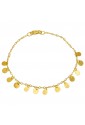 Bracciale Oro Giallo 18KT Charms Rotondi Goccia Donna Fantasia Monile HXCTOFM