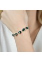 Bracciale Luca Barra Donna Acciaio Cristalli Verdi BK2510