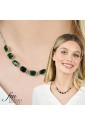 Collana Luca Barra Donna Acciaio Cristalli Verdi CK1923