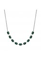 Collana Luca Barra Donna Acciaio Cristalli Verdi CK1923