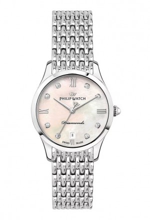 Orologio Philip Watch Grace Lady Solo Tempo Datario Quadrante Madreperla Diamanti Donna R8253208519