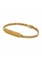 Bracciale Neonato Piastrina Centrale Oro Giallo 18KT Regalo Nascita Fantasia Monile OQSN4FM