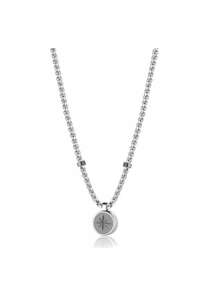 Collana Brosway Poseidon Acciaio Brunito Madreperla Uomo BPN01