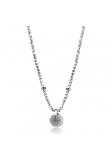 Collana Brosway Poseidon Acciaio Brunito Madreperla Uomo BPN01
