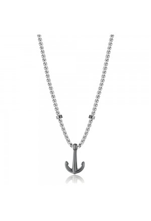 Collana Brosway Poseidon Acciaio Brunito Ancora Uomo BPN02
