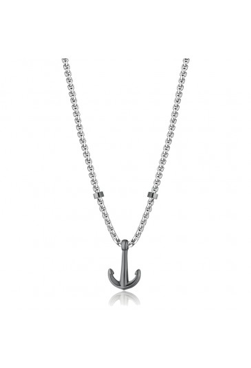 Collana Brosway Poseidon Acciaio Brunito Ancora Uomo BPN02