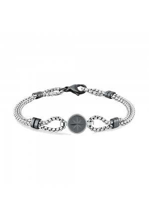 Collana Brosway Poseidon Acciaio Brunito Madreperla Uomo BPN11