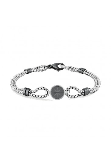 Collana Brosway Poseidon Acciaio Brunito Madreperla Uomo BPN11