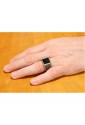 Anello Chevalier Onice Nero Argento 925 Brunito Fantasia Monile AXZDXFM