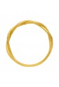 Anello Veretta Intrecciato Cristalli Bianchi Oro Giallo 18KT Misura 14 Fantasia Monile Z73F4FM9
