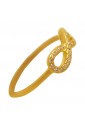 Anello Infinito Cristalli Oro Giallo 18KT Misura 14 Love Amore Fantasia Monile 7BOUNFM