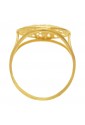 Anello Oro Giallo 18KToro Bianco 18KT Lavorazione Filigrana Misura 15 Fantasia Monile 6LE8HFM