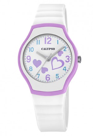 Orologio Calypso Analogico Solo Tempo Cuore Bambina Kids 5ATM Colore Bianco K5806/1