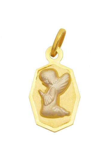 Ciondolo Angelo Custode Oro 18kt Gioiello Sacro Regalo Battesimo Comunione Fantasia Monile 8D6SPFM