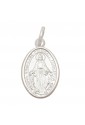 Ciondolo Madonna Miracolosa Oro Bianco 18kt Misura Media Gioiello Sacro Regalo Battesimo Comunione Fantasia MonileV017OFM