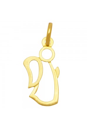 Ciondolo Angelo Custode Oro 18kt Gioiello Sacro Regalo Battesimo Comunione Fantasia Monile HFBNLFM