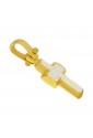 Crocefisso Madreperla Oro Giallo 18kt Regalo Battesimo Fantasia Monile YGW5EFM