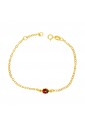 Bracciale Neonato Coccinella Oro Giallo 18KT Regalo Nascita Fantasia Monile WD0KVFM