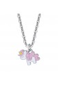 Collana Bambina Luca Barra Acciaio Unicorno JC109