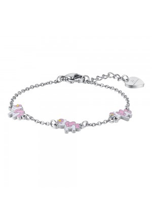 Bracciale Bambina Luca Barra Acciaio Unicorni JB119