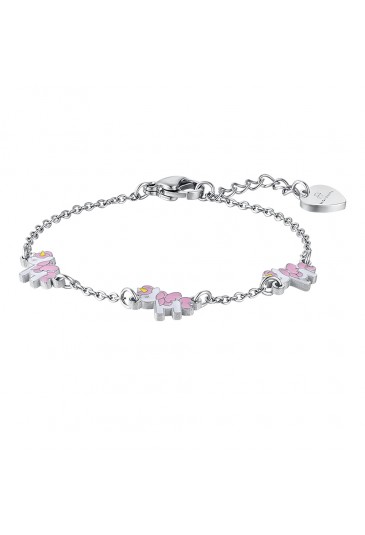 Bracciale Bambina Luca Barra Acciaio Unicorni JB119