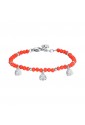 Bracciale Bambina Luca Barra Acciaio Pietre Rosse Coccinelle JB153