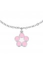 Bracciale Bambina Luca Barra Acciaio Fiore Rosa JB104