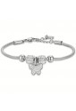 Bracciale Bambina Luca Barra Acciaio Farfalla Cristalli Bianchi JB181