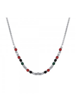 Collana Bambino Luca Barra Acciaio Pietre Multicolore JC139