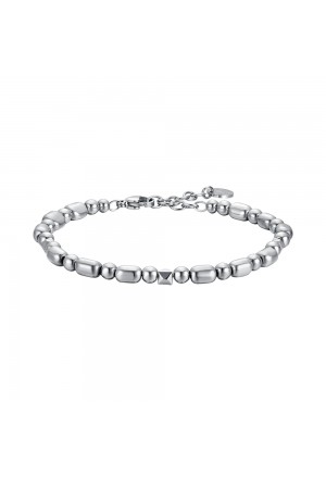 Bracciale Luca Barra Acciaio Ematite Silver BA1600