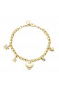 Bracciale Brosway Chakra Famiglia Sister Sorella Cuore Acciaio Gold BHKB168