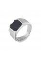 Anello Sigillo Ink Onice Nero Chevalier Acciaio Anallergico Natural Stone Misura 17 Uomo Brosway BIK129S