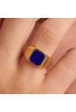 Anello Sigillo Ink Lapislazzuli Chevalier Acciaio Anallergico Dorato Misura 21 Uomo Brosway BIK130B